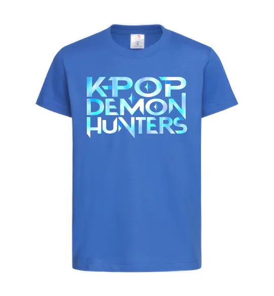 Детская футболка KPOP Demon Hunters Ярко-синий фото