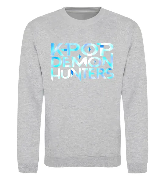 Свитшот KPOP Demon Hunters Серый меланж фото