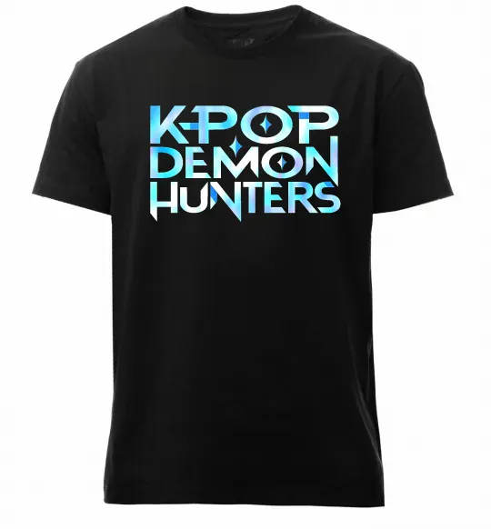 Мужская премиум футболка KPOP Demon Hunters Черный фото