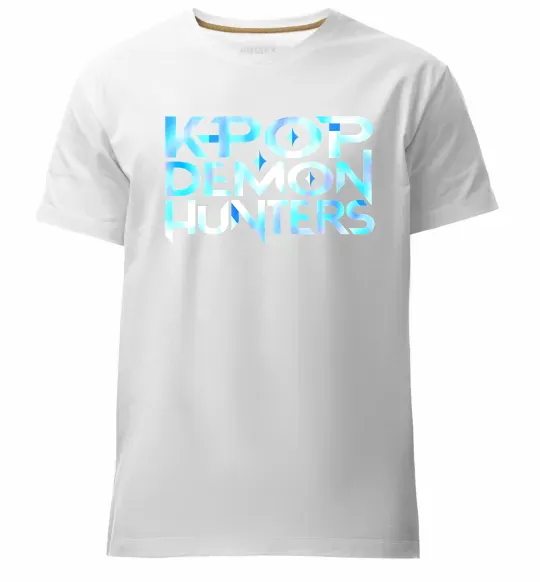 Мужская премиум футболка KPOP Demon Hunters Белый фото