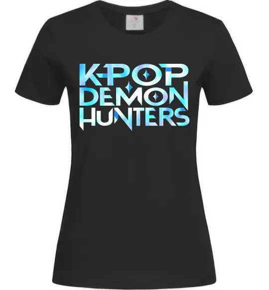 Женская футболка KPOP Demon Hunters Черный фото