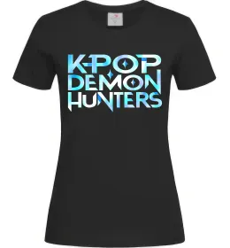 Женская футболка KPOP Demon Hunters Черный фото
