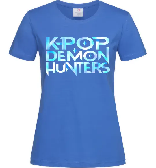 Женская футболка KPOP Demon Hunters Ярко-синий фото