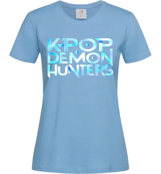 Женская футболка KPOP Demon Hunters Голубой фото