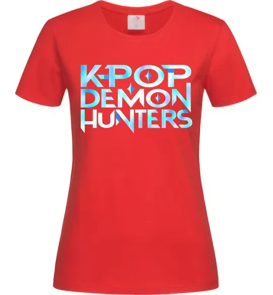 Женская футболка KPOP Demon Hunters Красный фото