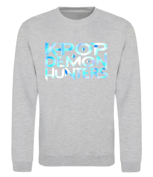 Світшот KPOP Demon Hunters Сірий меланж фото