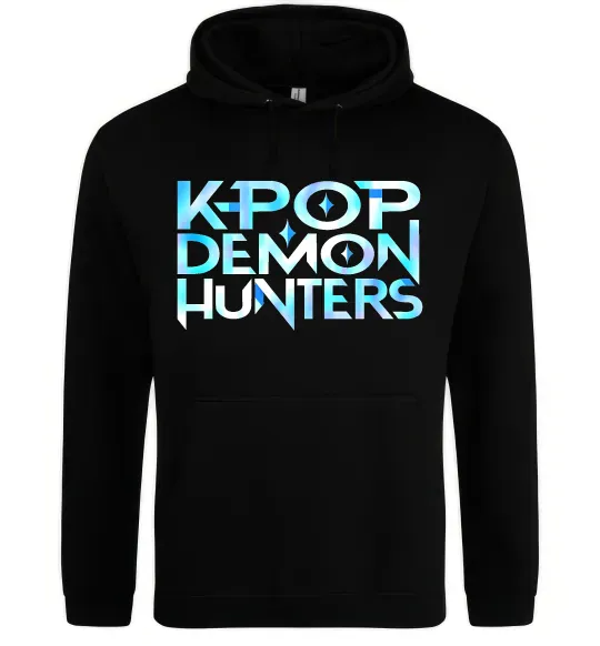 Мужская толстовка (худи) KPOP Demon Hunters Черный фото