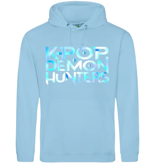 Мужская толстовка (худи) KPOP Demon Hunters Голубой фото