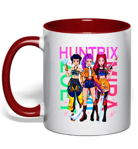 Чашка с цветной ручкой KPOP Demon Hunters Huntrix Красный фото