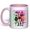 Чашка с цветной ручкой KPOP Demon Hunters Huntrix Нежно розовый фото