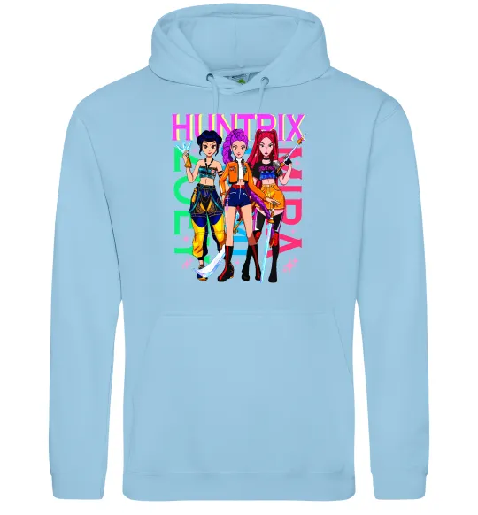 Жіноча толстовка (худі) KPOP Demon Hunters Huntrix Блакитний фото