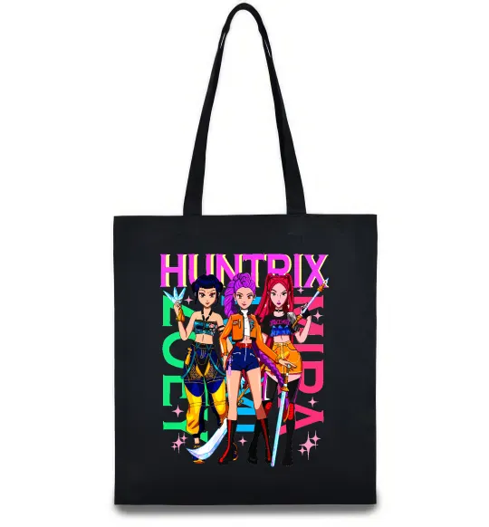 Эко-сумка KPOP Demon Hunters Huntrix Черный фото