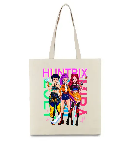 Эко-сумка KPOP Demon Hunters Huntrix Бежевый фото