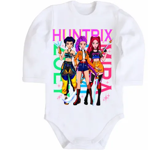 Детский боди KPOP Demon Hunters Huntrix Белый фото