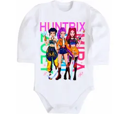 Детский боди KPOP Demon Hunters Huntrix Белый фото