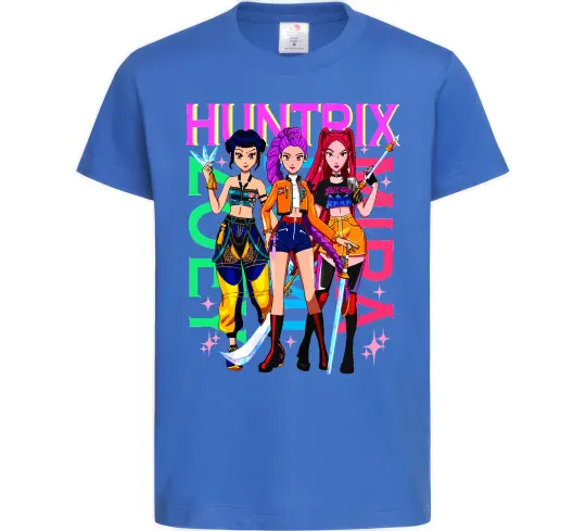 Детская футболка KPOP Demon Hunters Huntrix Ярко-синий фото