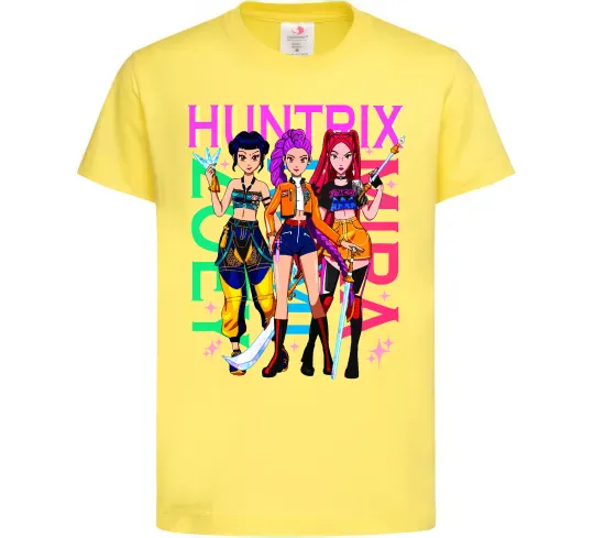 Детская футболка KPOP Demon Hunters Huntrix Лимонный фото