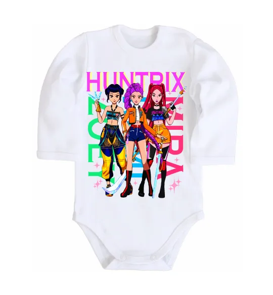 Детский боди KPOP Demon Hunters Huntrix Белый фото