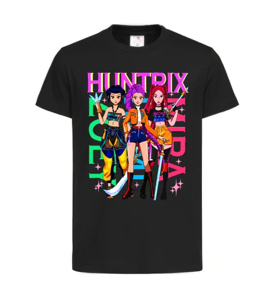 Детская футболка KPOP Demon Hunters Huntrix Черный фото
