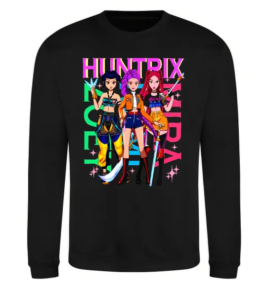 Світшот KPOP Demon Hunters Huntrix Чорний фото