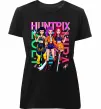 Женская премиум футболка KPOP Demon Hunters Huntrix Черный фото