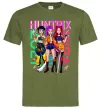 Мужская футболка KPOP Demon Hunters Huntrix Оливковый фото