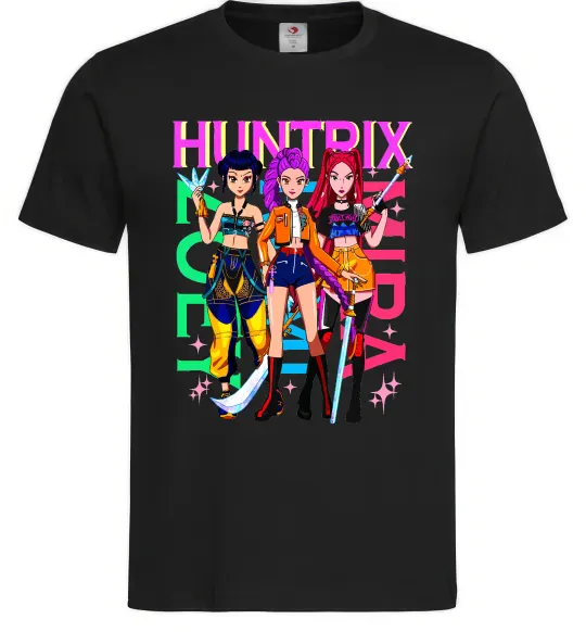 Мужская футболка KPOP Demon Hunters Huntrix Черный фото