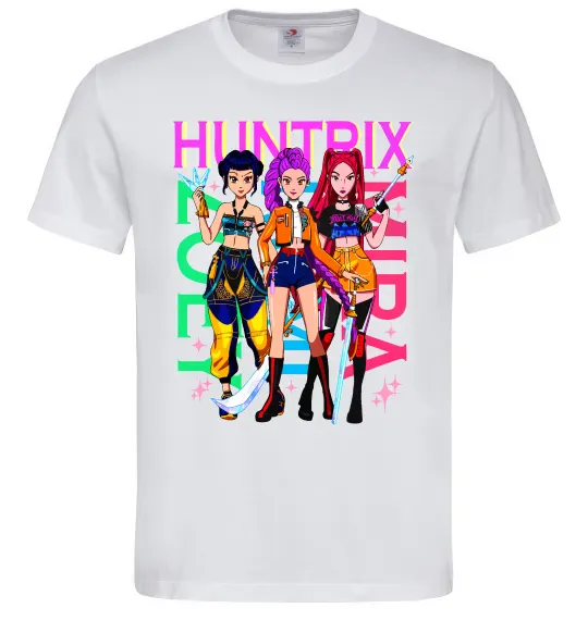 Мужская футболка KPOP Demon Hunters Huntrix Белый фото