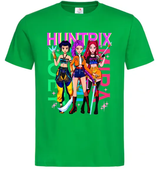 Мужская футболка KPOP Demon Hunters Huntrix Зеленый фото