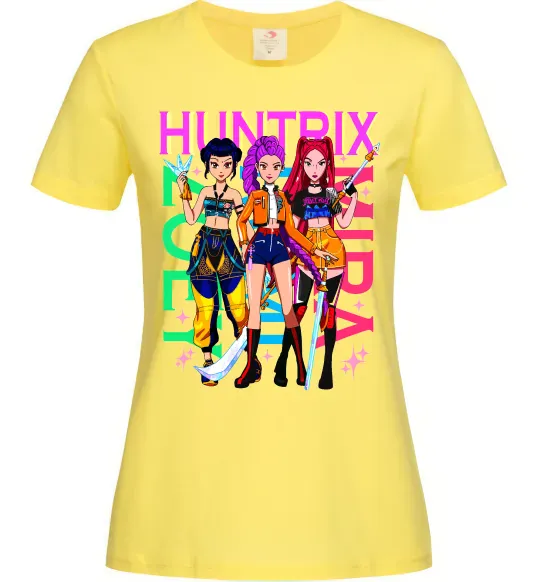 Женская футболка KPOP Demon Hunters Huntrix Лимонный фото