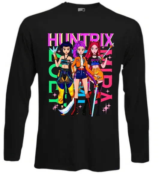 Лонгслив KPOP Demon Hunters Huntrix Черный фото