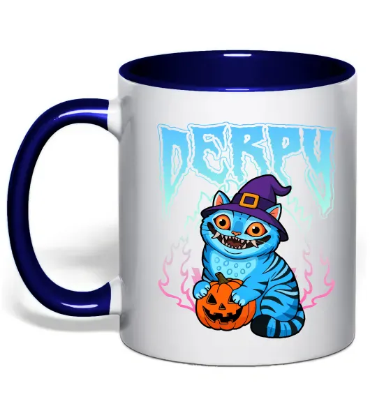 Чашка с цветной ручкой Derpy Demon Hunters Глубокий темно-синий фото