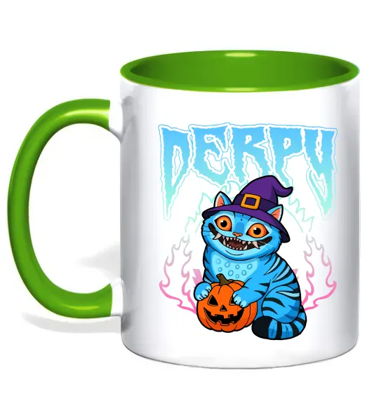 Чашка с цветной ручкой Derpy Demon Hunters Зеленый фото