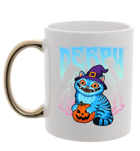 Чашка с цветной ручкой Derpy Demon Hunters Золото фото