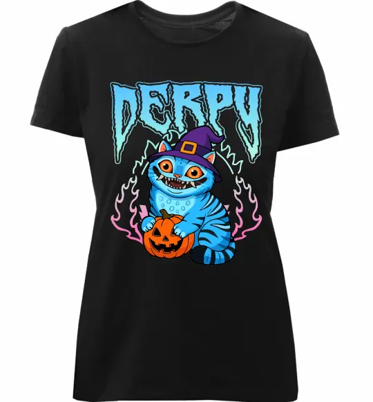 Женская премиум футболка Derpy Demon Hunters Черный фото