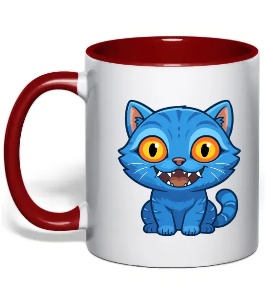 Чашка з кольоровою ручкою Derpy tiger Червоний фото