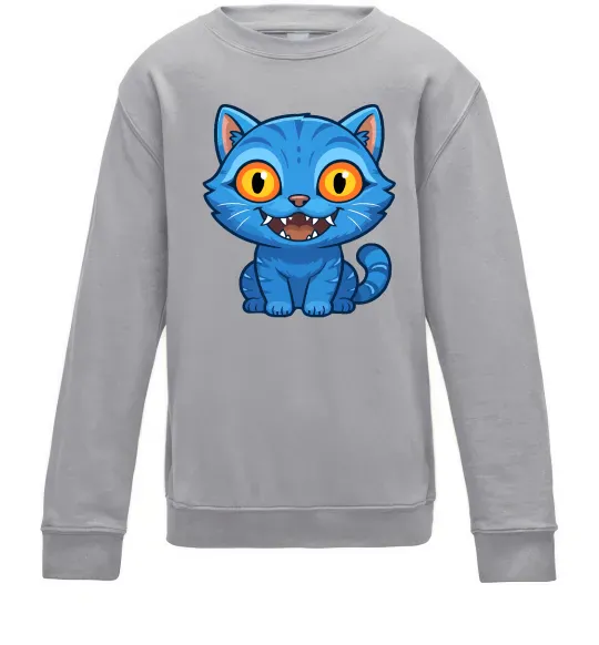 Детский Свитшот Derpy tiger Серый меланж фото