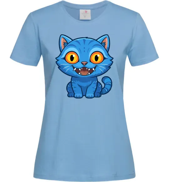 Женская футболка Derpy tiger Голубой фото