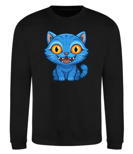 Світшот Derpy tiger Чорний фото