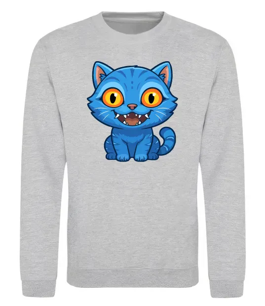 Світшот Derpy tiger Сірий меланж фото