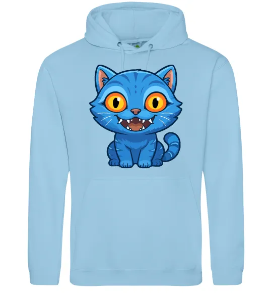 Мужская толстовка (худи) Derpy tiger Голубой фото