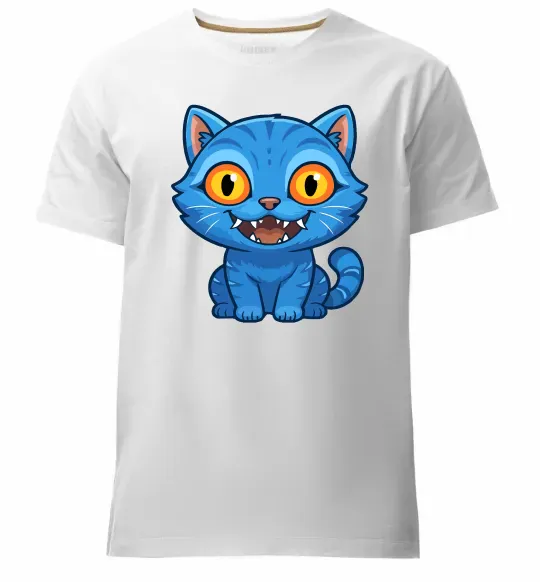 Мужская премиум футболка Derpy tiger Белый фото