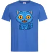 Мужская футболка Derpy tiger Ярко-синий фото