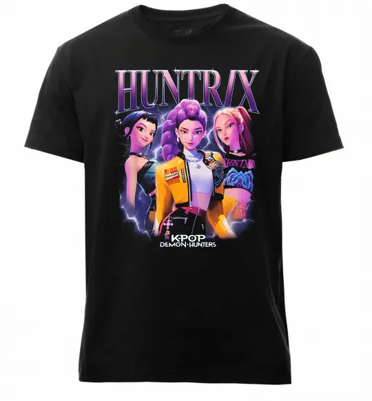 Мужская премиум футболка Huntrix Демон хантер Черный фото