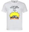 Мужская футболка True heroe always arrives late Белый Мужская футболка True heroe always arrives late Белый фото