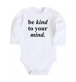 Детский боди Be kind to your mind Белый фото
