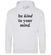 Чоловіча толстовка (худі) Be kind to your mind Сірий меланж Чоловіча толстовка (худі) Be kind to your mind Сірий меланж фото