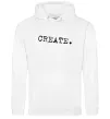 Женская толстовка (худи) Create Белый фото