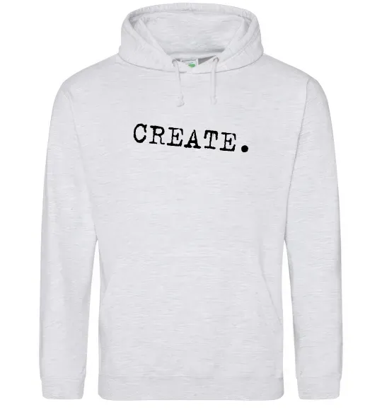 Женская толстовка (худи) Create Серый меланж фото