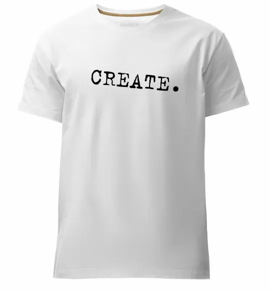 Мужская премиум футболка Create Белый фото